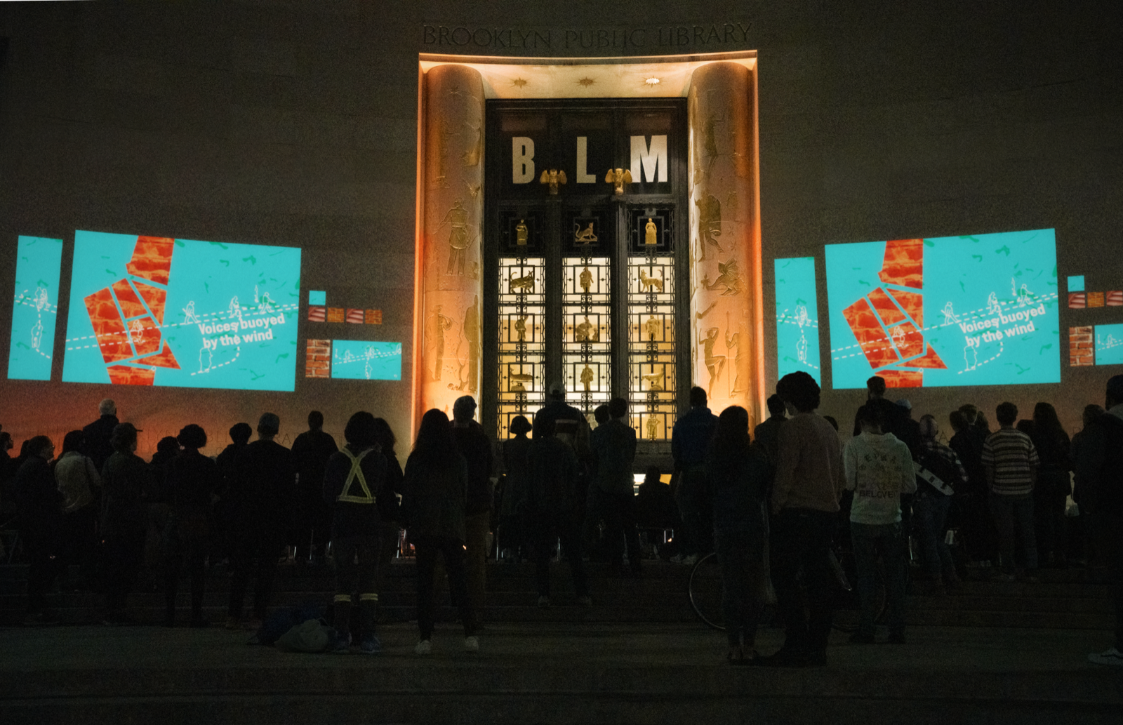 Photograph of excerpt performance at Brooklyn Public Library